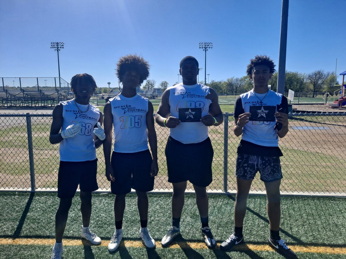 Thank you, @6starfootballOK, for having our @hale_football student-athlete at camp today. Deon,Dashaun, Jeremiah, Javion you all put on for the school today. Also congrats to Deon and Javion on making it to the next round at the Six Star camp in Kansas City.