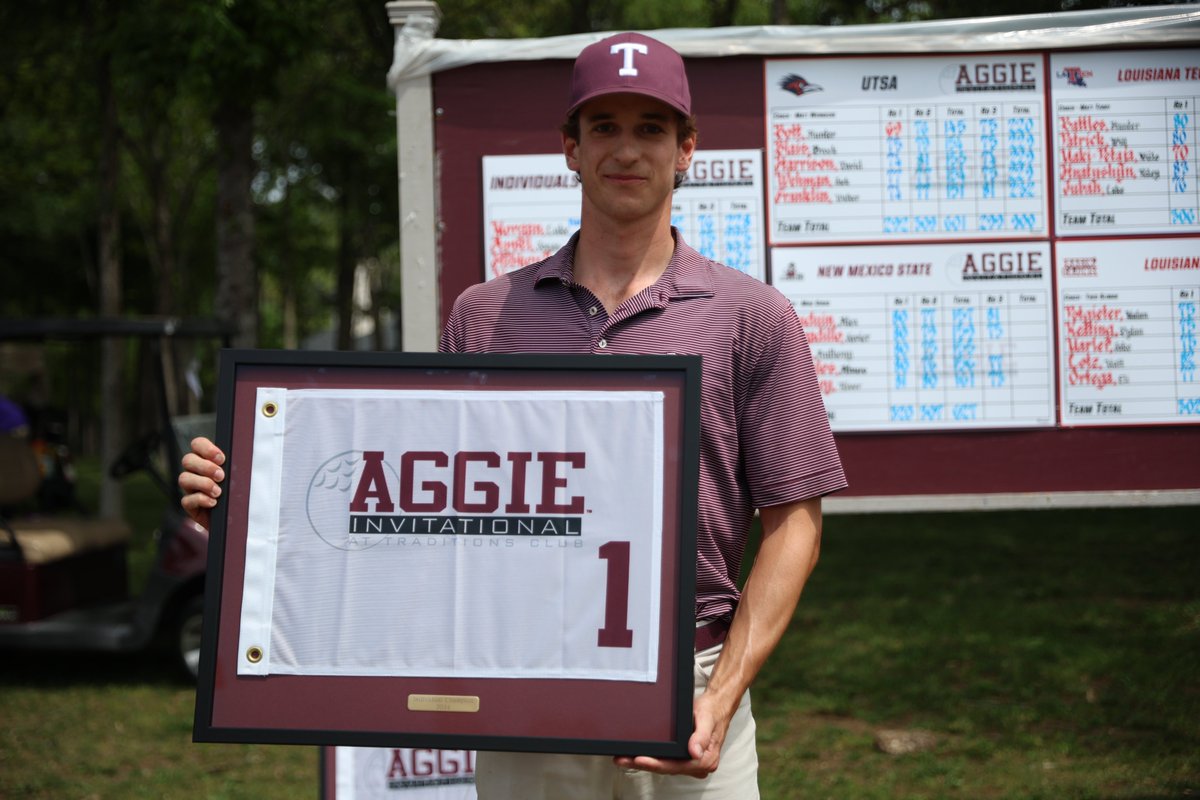 🏆📷 A 32 on the back nine at Traditions Club🤯. Jaime Montojo birdied four of his last seven holes for the come-from-behind win. #GigEm | 👍 | #BTHOthefield