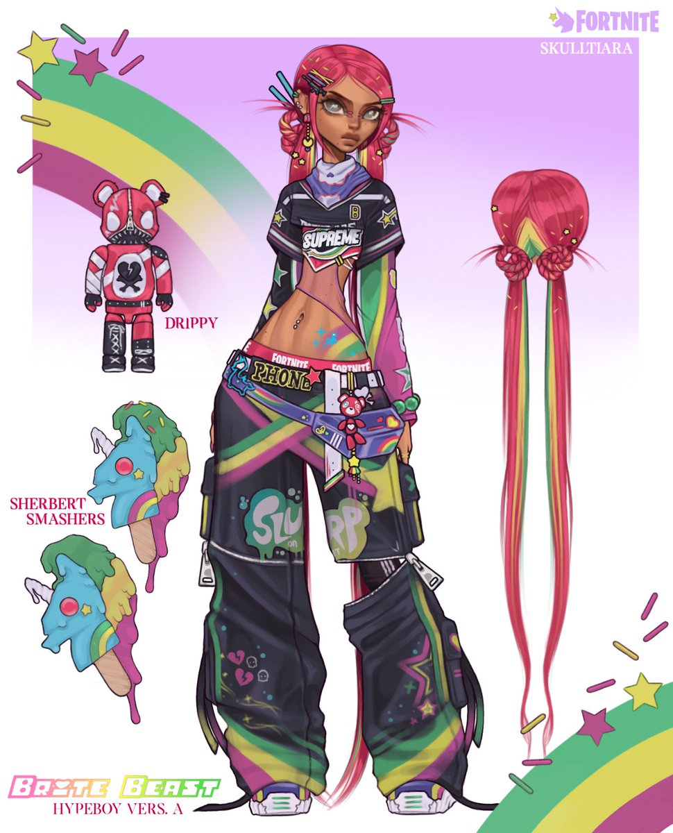 skulltiara's tweet image. Fortnite Brite Beast skin concept (variation of brite bomber) 🌟🪩 (1/2)