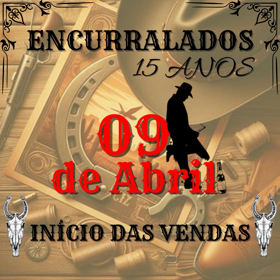 repcurral's tweet photo. ⚠️SE LIGAAAA⚠️
Vem aí o rolê mais aguardado do velho oeste: A Encurralados 🐎🎉 e dessa vez comemorando 15 anos da maior República de Franca!
Os ingressos serão vendidos via forms e o link vai estar disponível na Bio do insta do evento a partir do dia 09/04, às 18hrs!! https://t.co/bdgqNjMQio