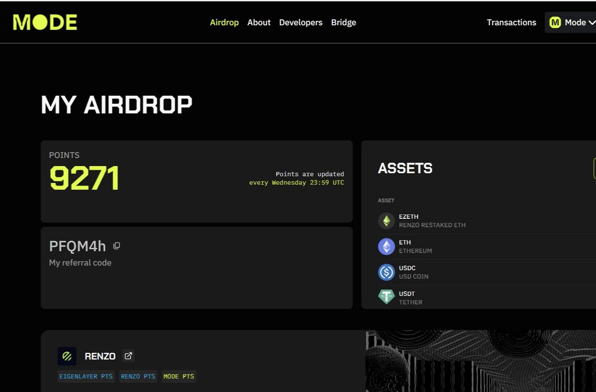 #ETH #Airdrop #airdrop #空投 #空投教程 #NFT #BTC #NFTdrop #AirdropCrypto #NFTs ModeNetwork will conduct a major Airdrop in April. Grab the chance to win $20000 with a $100 budget. Sign up with my referral link or code to earn an additional 16% more points ref.mode.network/PFQM4