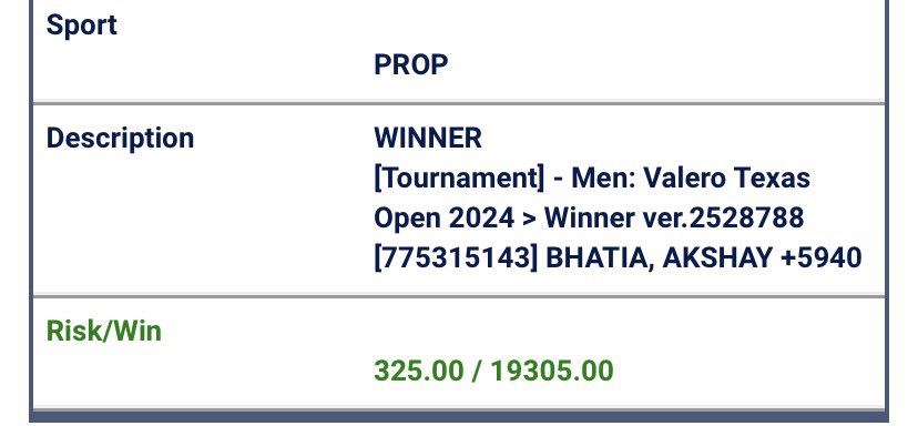 MattVincenziPGA's tweet photo. Cash that!!! Akshay gets it done and we’re back in the winner’s circle. 

Never a doubt!

Big tickets baby 💰 💰 💰 https://t.co/h4J5EyXP3x