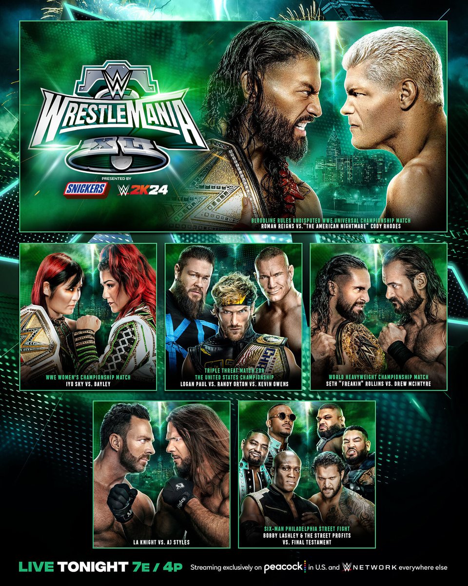 Final #WrestleMania XL Sunday predictions! GO!