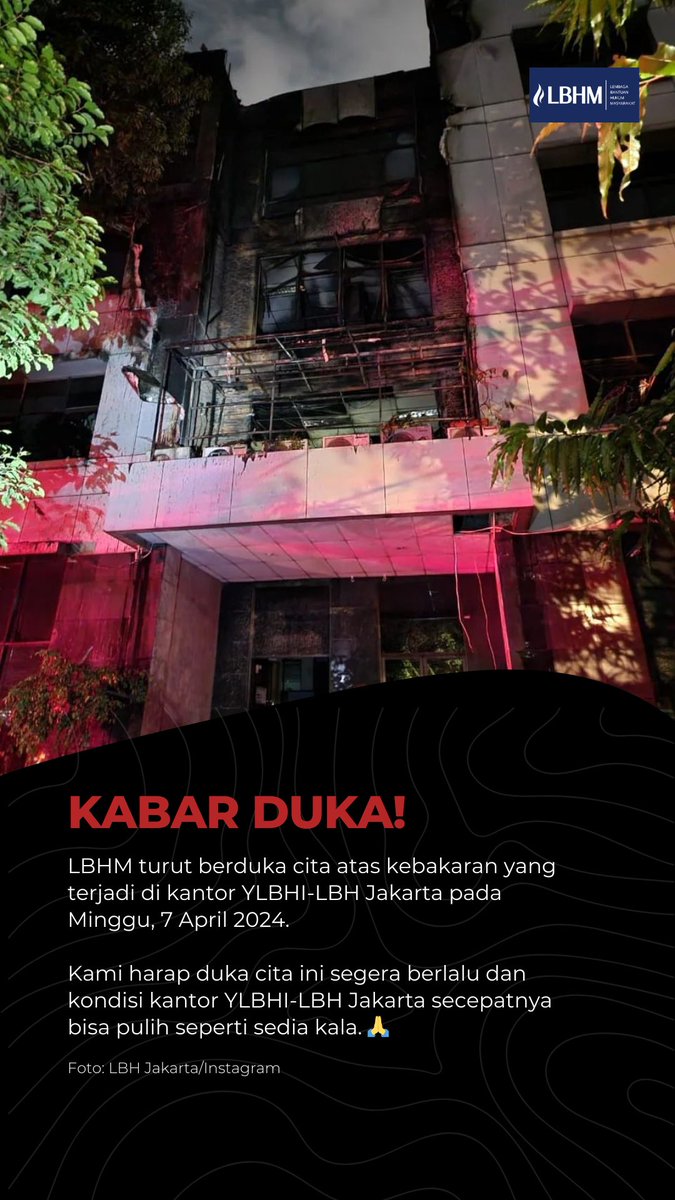 Semoga kondisi kantor @YLBHI @LBH_Jakarta bisa segera kembali seperti sedia kala. 🙏🙌