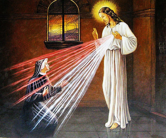 'There is nothing that man needs more than Divine Mercy – that love which is benevolent, which is compassionate, which raises man above his weakness to the infinite heights of the holiness of God,' St. Pope John Paul II Painting by Phancamellia245 -commons.wikimedia.org/w/index.php?cu…