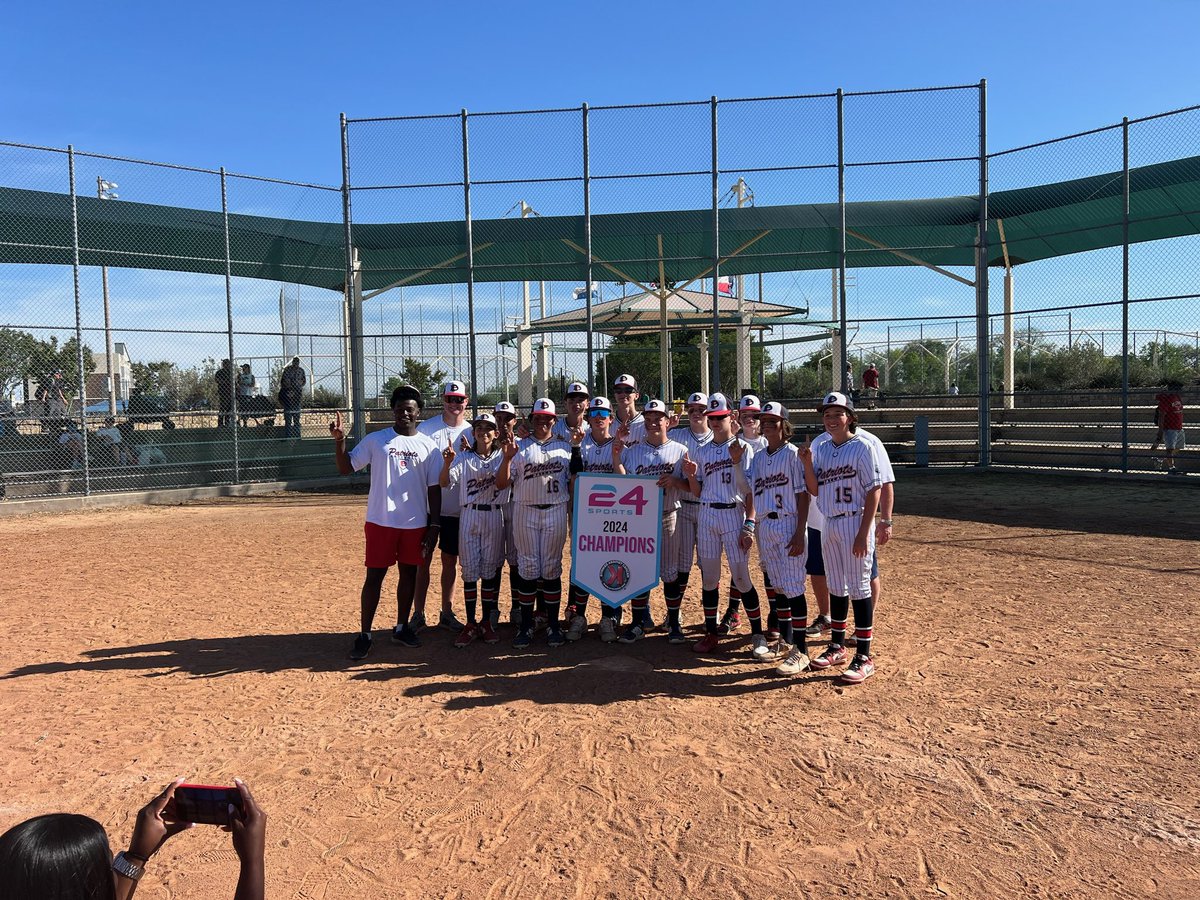 DallasPatriots's tweet photo. Big weekend for 14U Dallas Patriots - Mayo who won their event in The Colony today. They went 5-0 and only allowed one run on the entire weekend! Tim Hill was named MVP of the event after throwing a no hitter in the championship! Let’s go boys!! 🔥@LandryMayo @LoganStout https://t.co/bZ5pOGLr0c