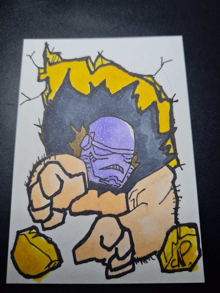 TheGrantPerkins's tweet photo. New #Sketchcard available for purchase. £50. Dm me to buy.

#wwe #wcw #unclefred #theshockmaster #shockmaster #typhoon #bigsteelman #WrestleMania #handdrawn #originalart #stormtrooper #shocktheworld #starwars https://t.co/cheKo9Lpwn