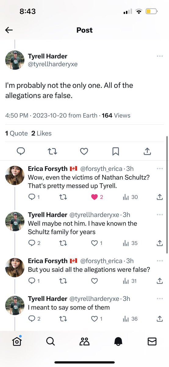 CateSask's tweet photo. The man who claimed none of our sexual assaults or assaults happened and has been a staunch supporter of Mile Two Church, City Centre Church, Ken Schultz and Randy Donauer, has announced he’s running for city council. Screen shots below on the account he nuked. #skpoli https://t.co/oRKWuC7P8P
