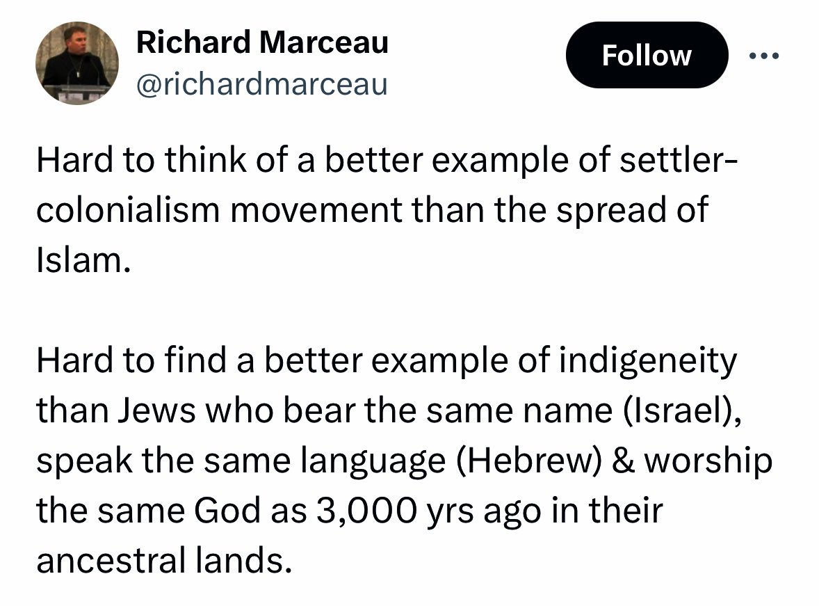 nccm's tweet photo. We aren’t going to even begin to unpack the ridiculous ahistoricisms happening here.

It’s shocking that the general counsel and VP of @CIJAinfo is choosing to pit Islam and Judaism against each other in a tweet that targets Muslims in a way that is both divisive and harmful. 

NCCM continues to believe that we must stand together in Canada and abroad to fight for peace, equity and safety for all.