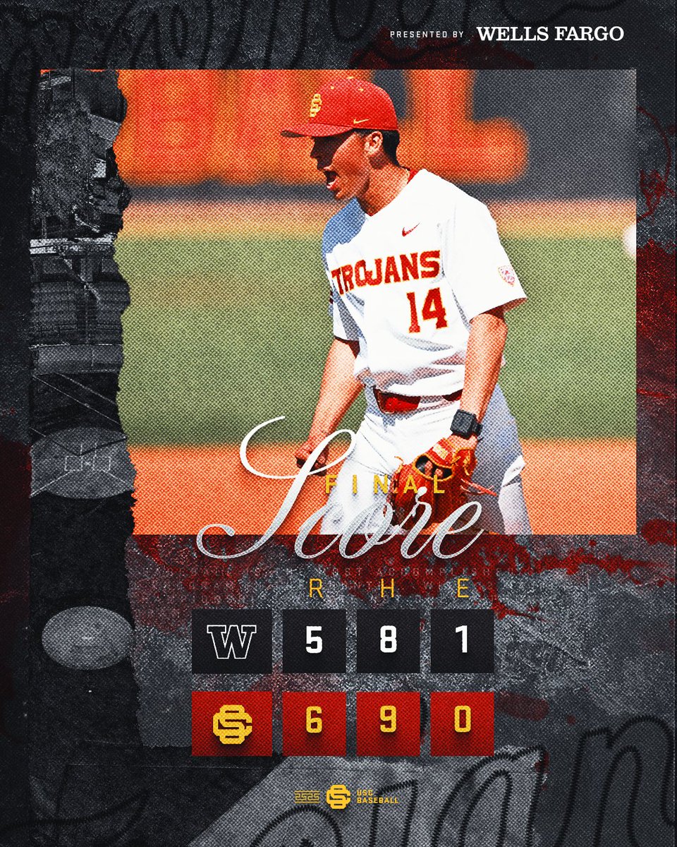 FINAL | USC 6, Washington 5 Trojans complete the sweep! 🧹🧹🧹 #FightOn // @WellsFargo