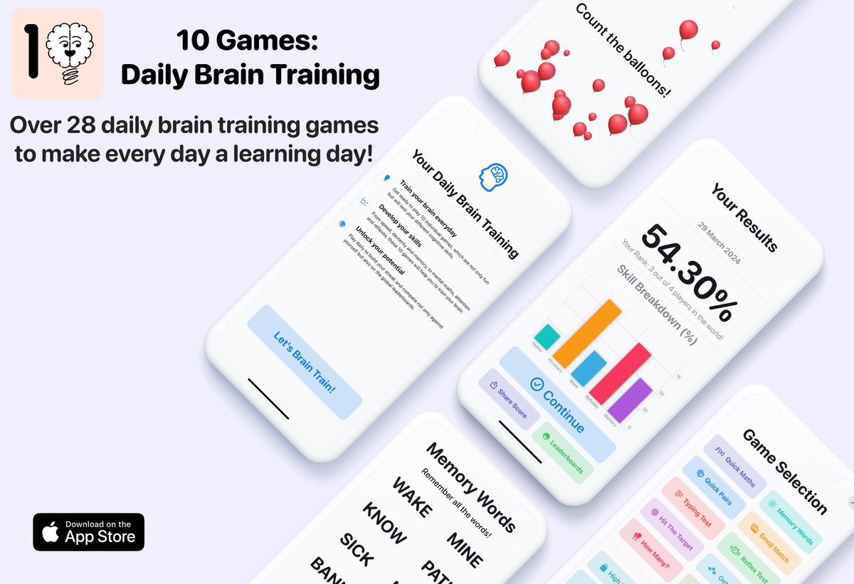 10 Games: Daily Brain Training tweet media
