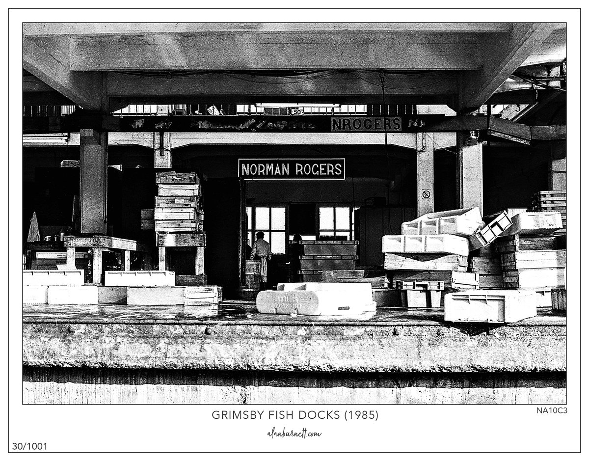 30/1001 : GRIMSBY FISH DOCKS It’s the first chapter in the story of fish and chips: a concrete palace lined with fish heads and ice. The photo dates from the 1980s: a time when I would escape to the rare beauty of Cleethorpes and Grimsby Fish Docks whenever I got the opportunity.