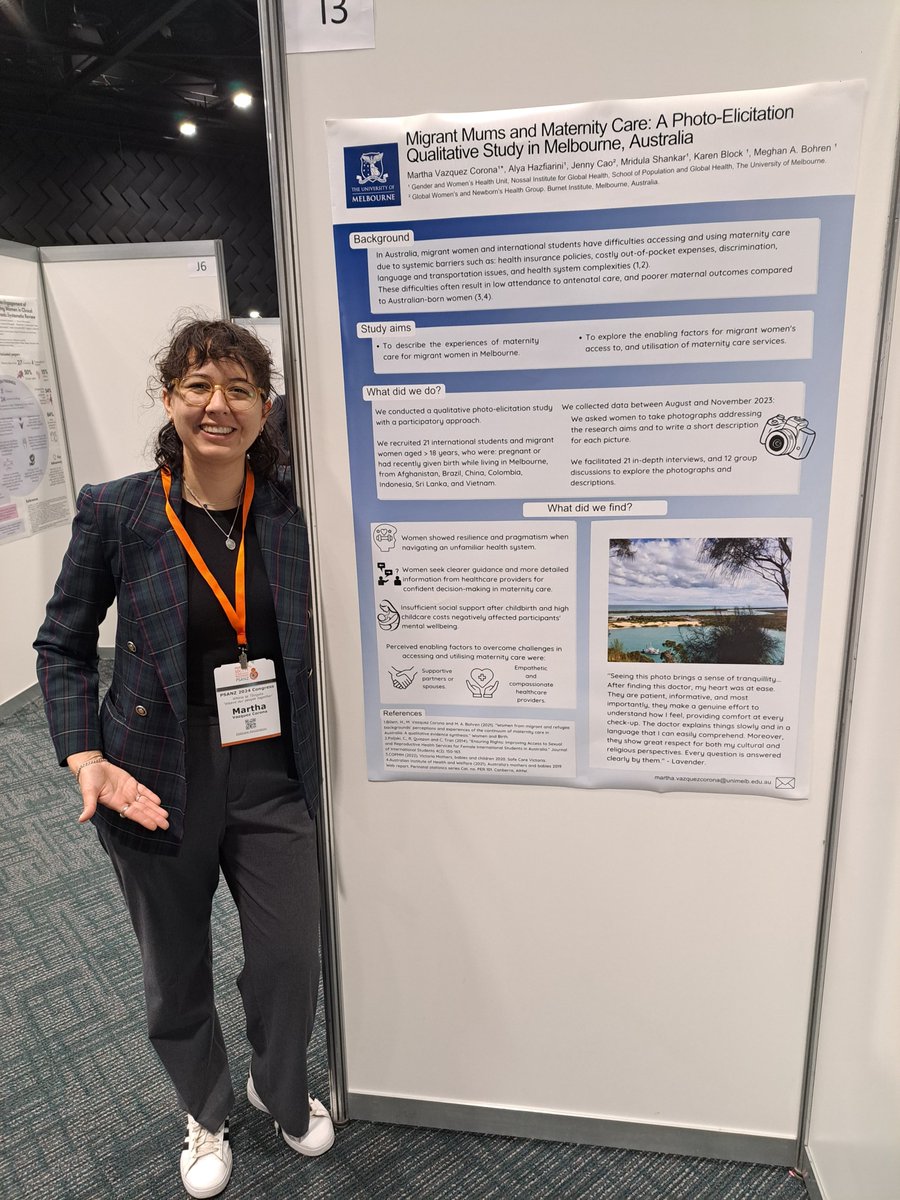 Our poster presenting some of the findings of the Migrant mums and maternity care study is up at #PSANZ2024: 🤰🏾Women showed resilience and adaptability while navigating an unfamiliar health system 🧠They seek clearer guidance and more detailed info from service providers 1/2