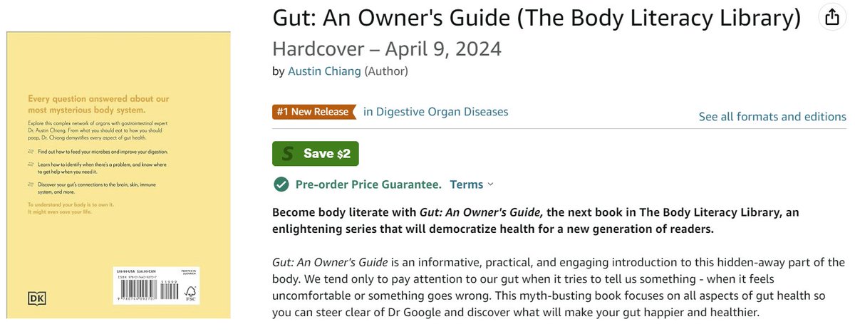 So proud of my dear friend @AustinChiangMD for the release of his new 📙book #GUT! He is such an inspiration for many of us in💩#GITwitter &🌈#LGBTQ community I've pre-ordered @amazon and can't wait to read it! Get your hard copy NOW so you can get his autograph at