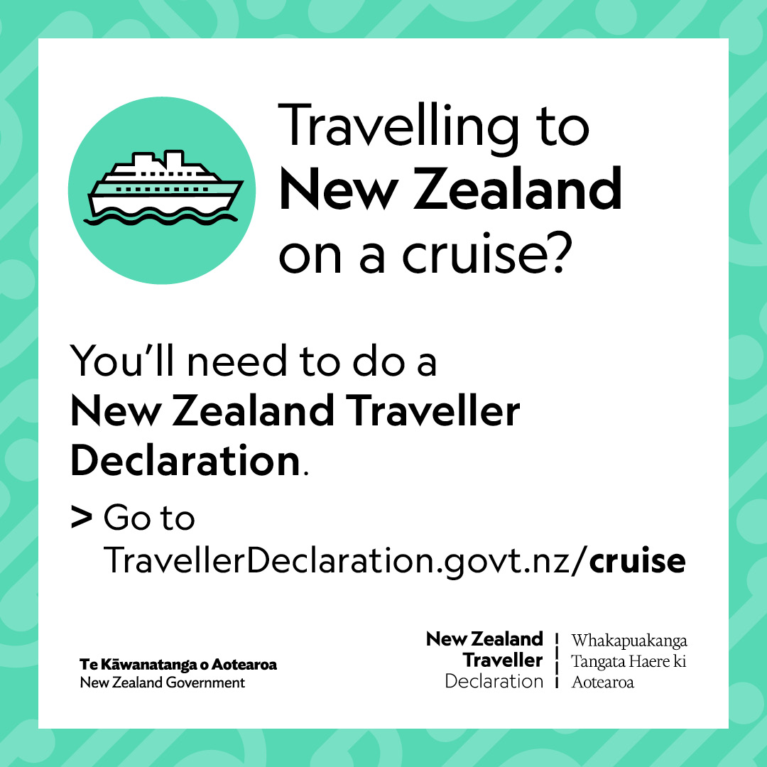 All travellers arriving into New Zealand on a cruise can now complete a digital traveller declaration🛳️ For more information go to travellerdeclaration.govt.nz/cruise