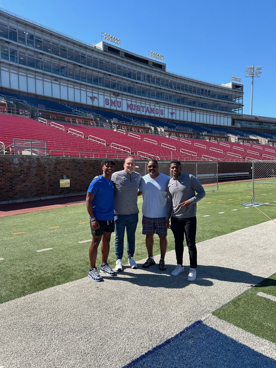 Had a great time at @SMUFB this weekend!!! Thank you @RyanJenkinsTV and @CoachKyleCooper for having me down!!!