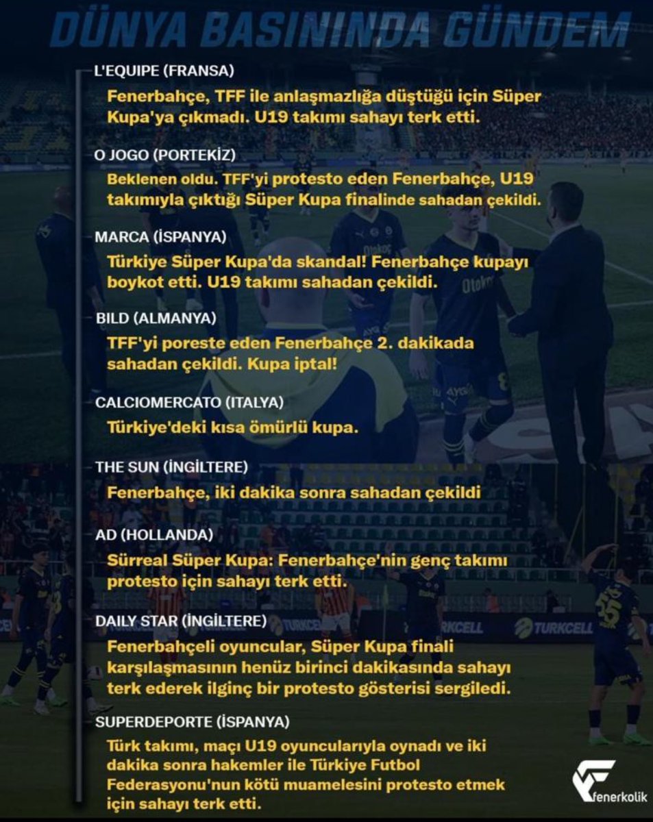 DÜNYA BASININDA GÜNDEM #FBvGS