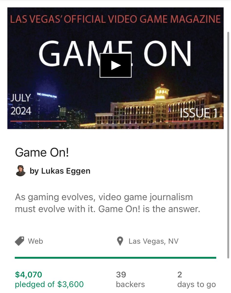 lukaseggen's tweet image. We’re in the home stretch! Time is running out to get a great deal on a subscription for Game On! 

Contribute: kickstarter.com/projects/21030…