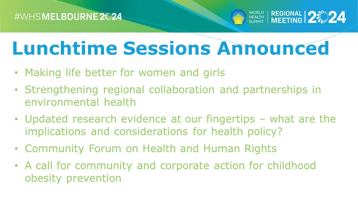 Enhance your learning and development at #WHSMelbourne2024 by attending a special lunch time session. With a range of topics, these sponsored sessions offer something for everyone. Learn more at whsmelbourne2024.com/program-schedu…