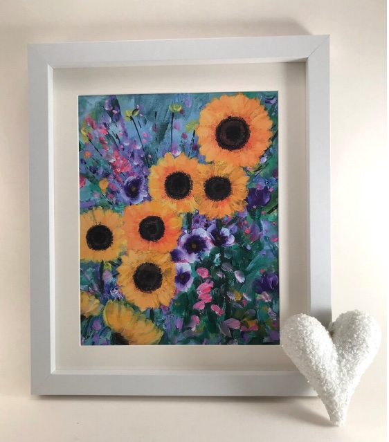 🌻Summer sunflowers impressionist inspired original art print #womaninbzhour #mhhsbd #TheCraftersUK #etsygifts etsy.com/uk/listing/799…