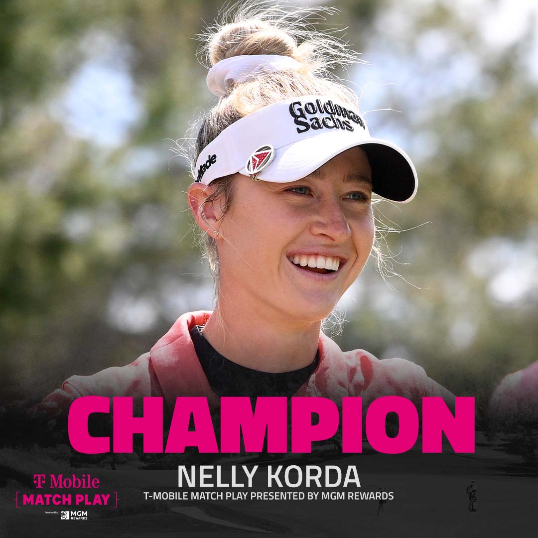 Make that four in a row! 🤯 @NellyKorda wins the @LPGAMatchPlay championship match 4&3