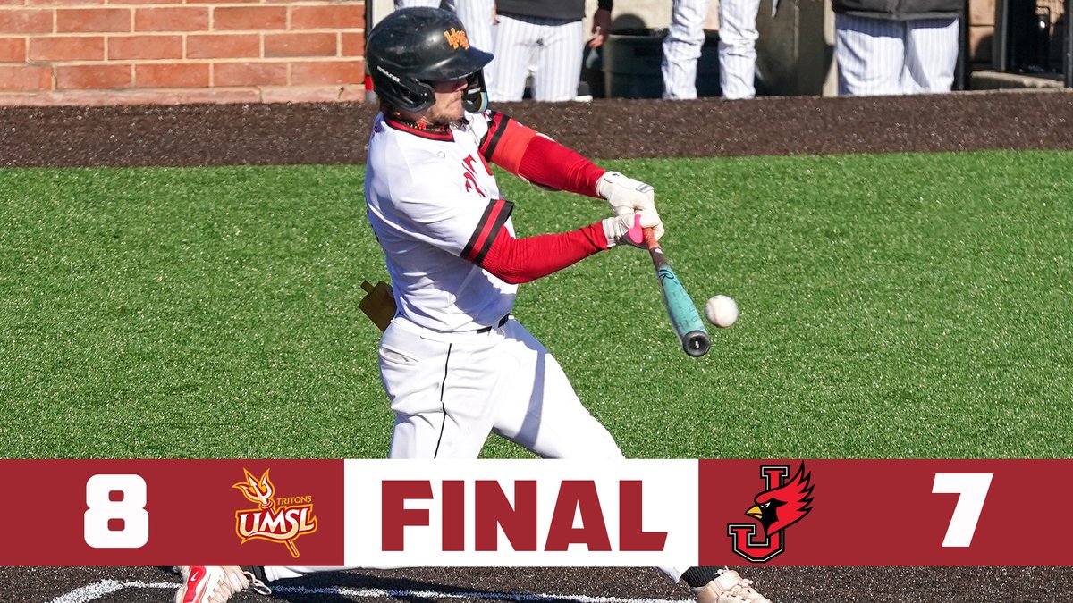 .@UMSLBSB holds off William Jewell to complete 4-game series sweep on Sunday afternoon. Braedon Stoakes was 2-5 with a run scored and an RBI in the contest #GLVCbase #FeartheFork🔱#tritesup🔱