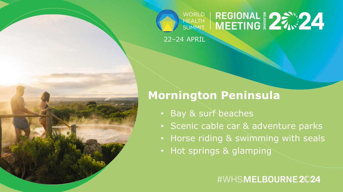 Enjoy fabulous stunning restaurants, and untamed hills and beaches at the Mornington Peninsula. Just an hour's drive south of the city, and autumn is the perfect time to explore. Visit whatson.melbourne.vic.gov.au @MelbConventions #meetinmelbourne #visitmelbourne #visitvictoria