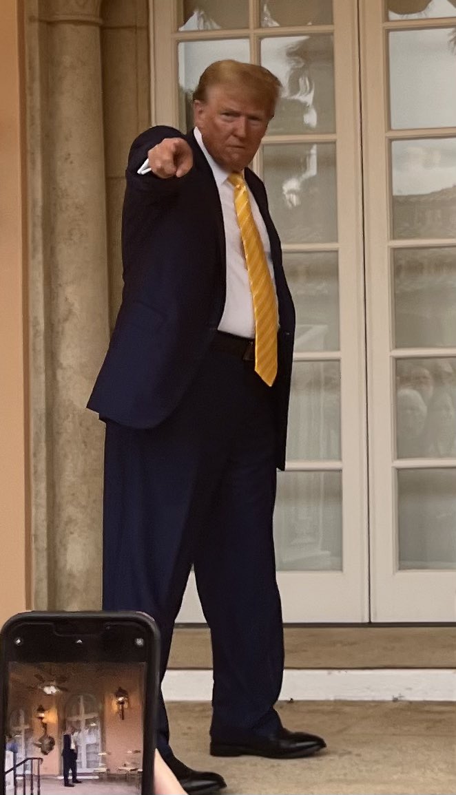 I love this shot I took of our Once and Future President at Mar-a-Lago last week.