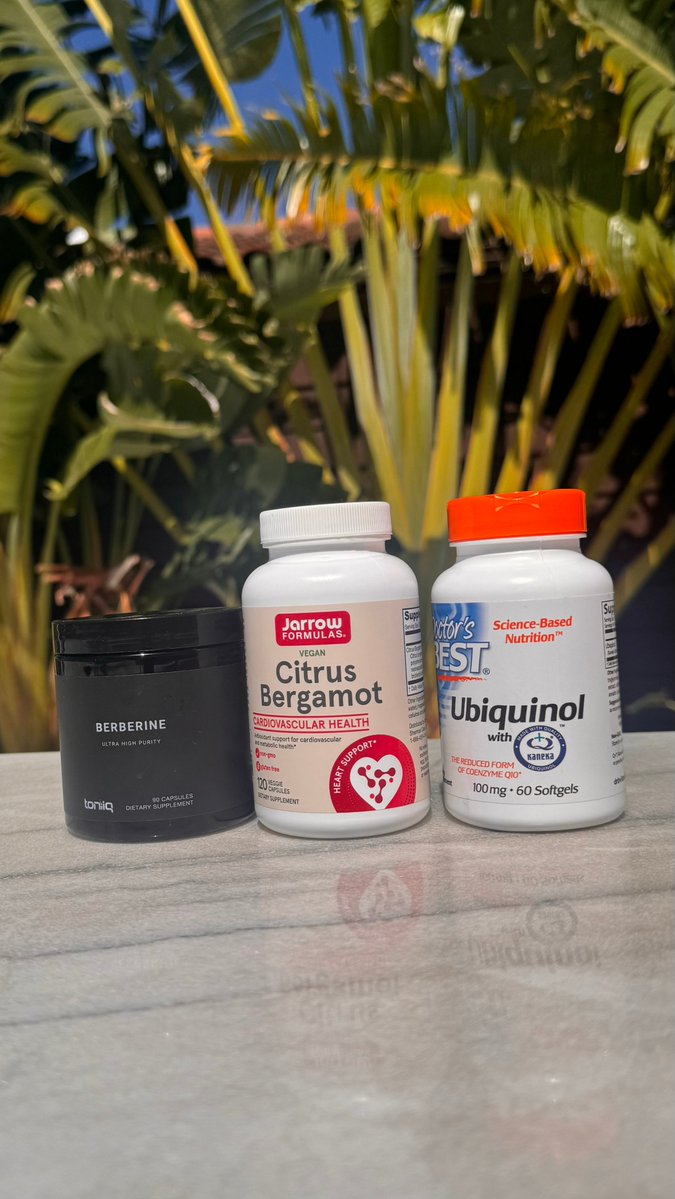 Big Pharma doesn’t want you to know about this trio:

1) 1000mg Citrus Bergamot
2) 100mg Ubiquinol
3) 500mg Berberine

Why?

They make statins USELESS

They powerfully reduce high cholesterol & reduce cardiovascular disease risk

And will directly improve your cholesterol &…