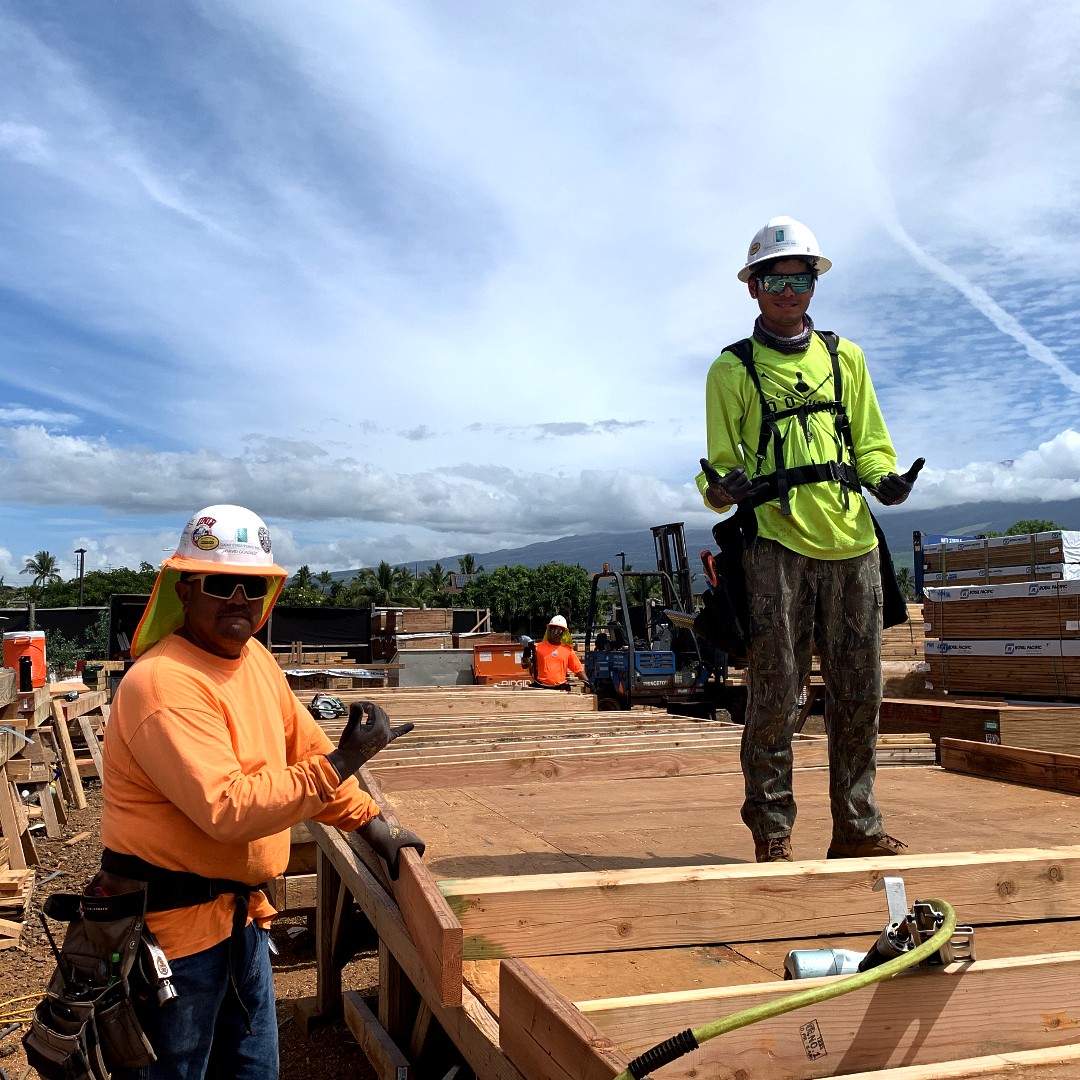 Gearing up for greatness on the job site. Our Maui apprentices are the backbone of tomorrow's builds. 💪🛠️ 
.
.
#HCATFHawaii #HawaiiCarpenters #ApprenticeshipPride #Maui #Construction