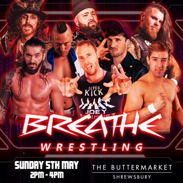 Coming to Shrewsbury, Shropshire @TheButtermarket on Sunday 5th May! If you're watching #WrestleMania tonight and you're nearby, you'll want to check it out!!