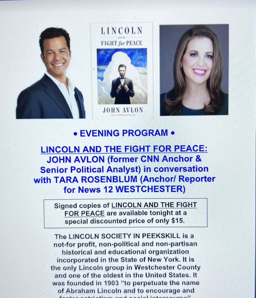 🇺🇸 Sandwiched between an earthquake & an eclipse, a fascinating dose of history! 🇺🇸 moderated a conversation w/ John Avlon at the ‘Lincoln Society Annual Dinner Gala' last night & learned some amazing stories about our 16th US President that are relevant today! @JohnAvlon @News12