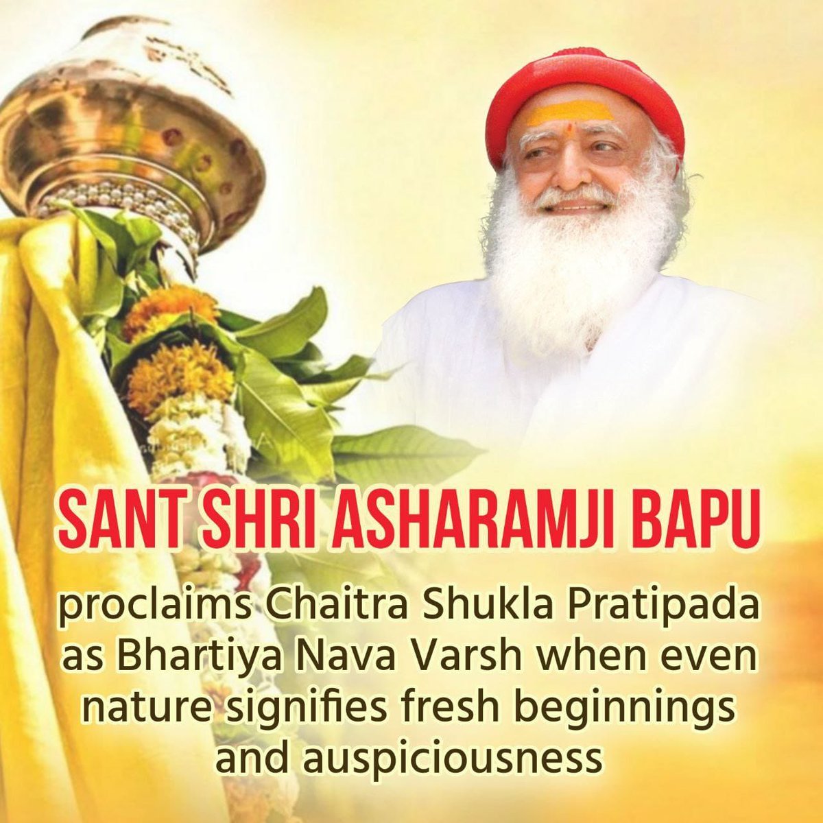 Sant Shri Asharamji Bapu encourages to observe fast during Chaitra Pratipada i.e Navratri. He emphasizes on increasing Japa & dhyan during this period to obtain spiritual benefits. Gudi Padwa is real #हिन्दू_नववर्ष & every one should welcome & celebrate it with enthusiasm.