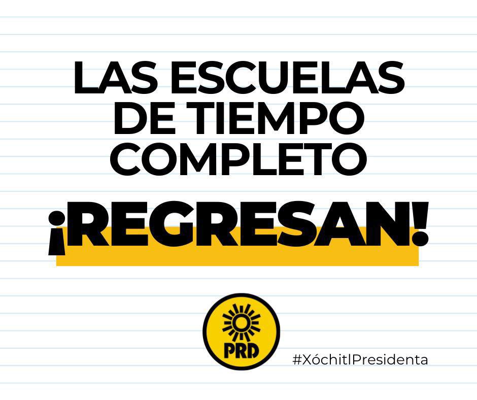 Regresarán las escuelas de tiempo completo, nunca debieron haber desaparecido, los beneficios se deben mantener, no desaparecer!
#XochitlPresidenta