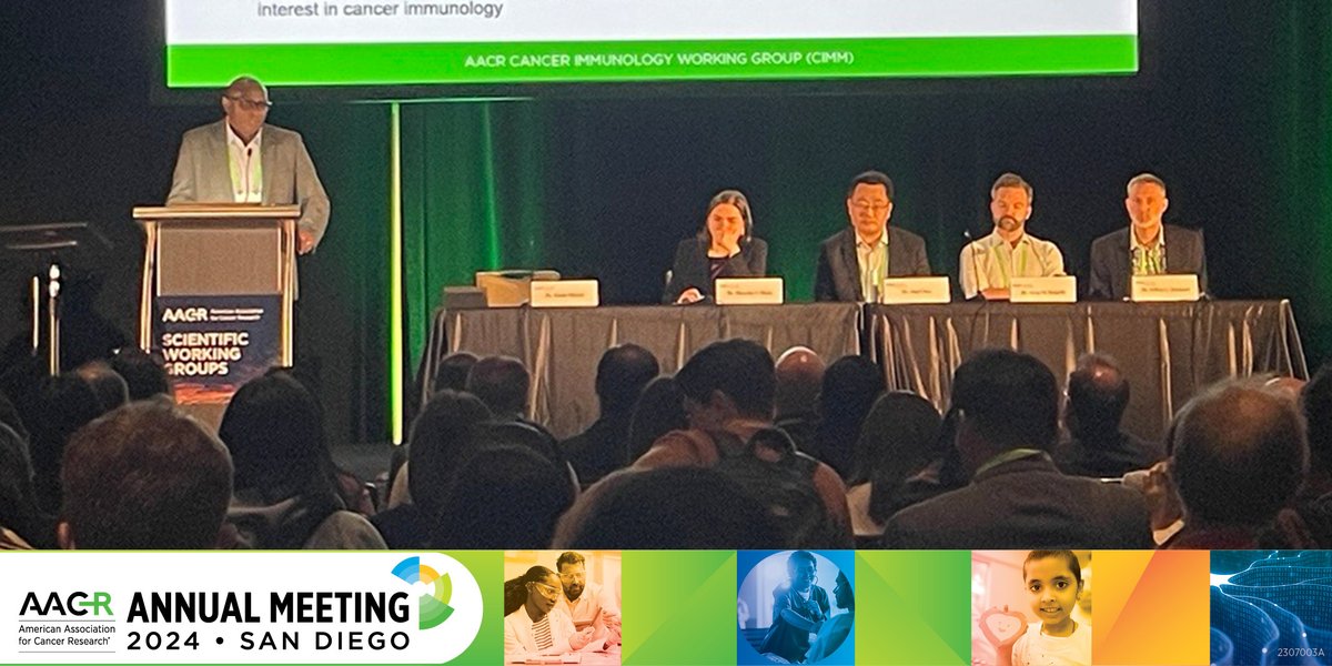 Steering Committee Chair @KunleOdunsiMD convened the Town Hall Meeting of the AACR Cancer Immunology Working Group this evening at #AACR24. The meeting featured three presentations on 'Crosstalk of Immune Cells and Metabolic Pathways in the Tumor-Immune Microenvironment.'