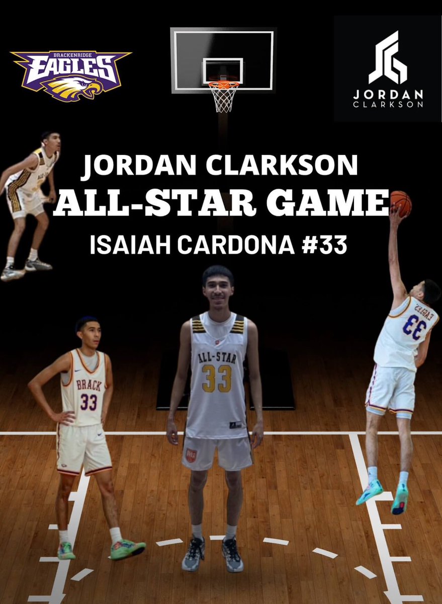 Isaiah Cardona #33 representing the Brackenridge Eagles at the Jordan Clarkson All-Star game.