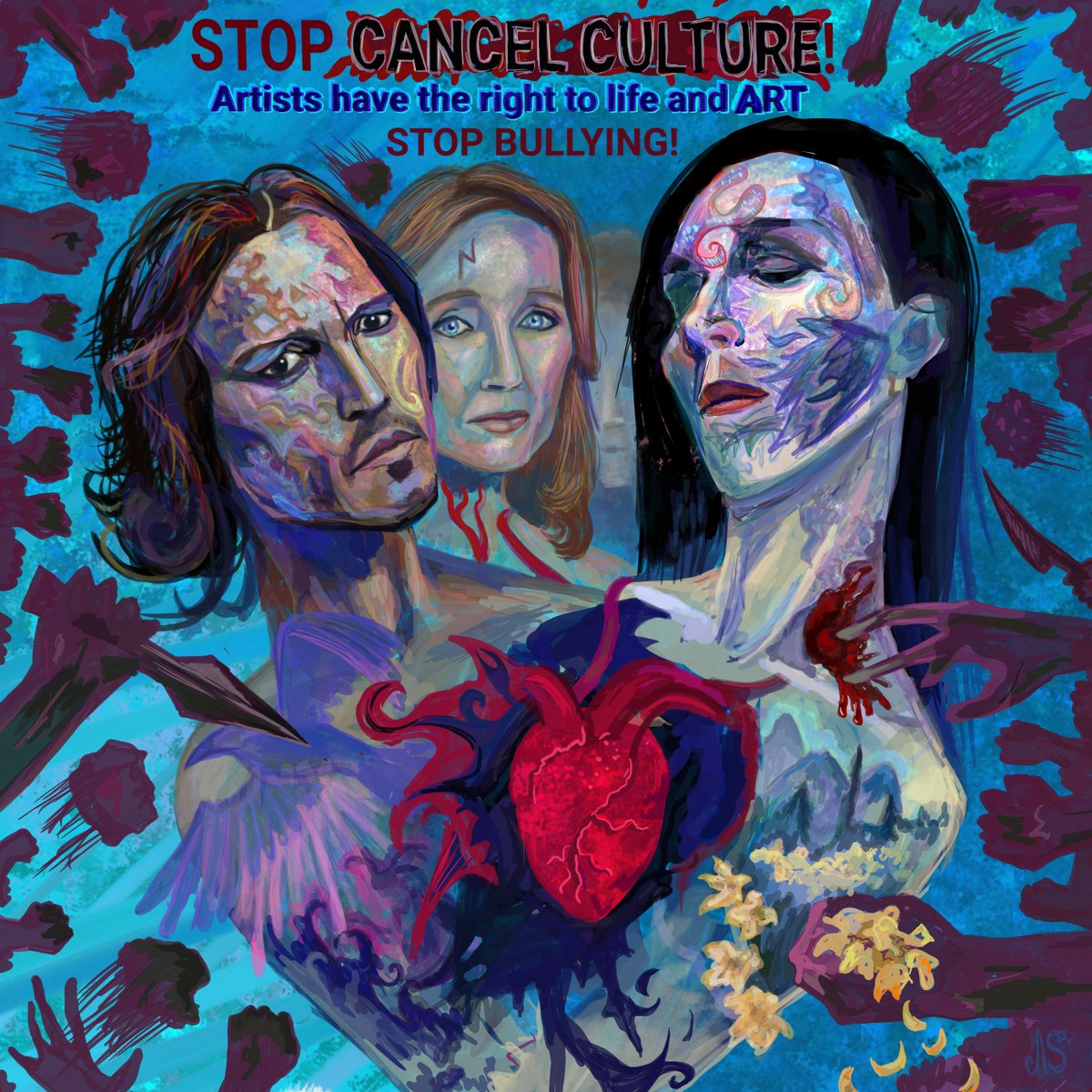 Yes, I #IstandwithMarilynManson. Innocent until proven guilty. Stop the lynching.

Yes, I stand with J. K. #Rowling, I don’t agree with some of her opinions, but she has the right to her opinion. #cancelcancelculture

My art.

#JohnnyDeppIsALegend #JohnnyDeppIsLoved #JohnnyDepp