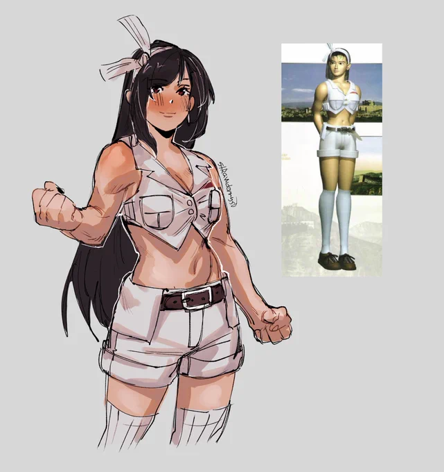 Tifa in Jun Kazama costume 