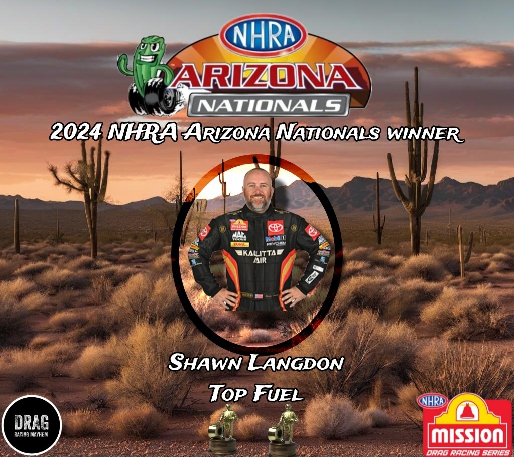 .@ShawnLangdon333 Gets his 2nd win of 2024

#NHRA #ArizonaNats