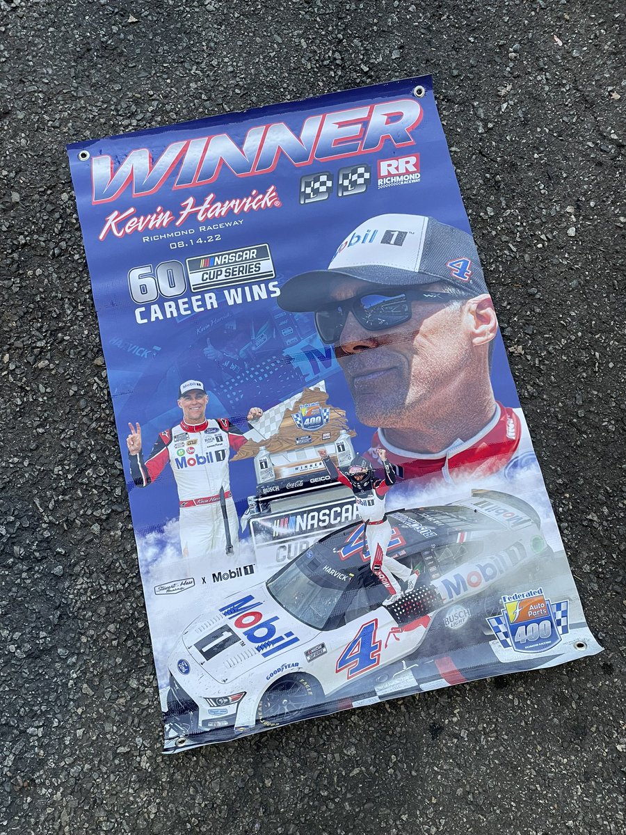 Time for a #MeS GIVEAWAY! A team issued WIN banner from Kevin Harvick’s 6️⃣0️⃣th and last career victory! Follow @Murphy_eSports, Like and Retweet this post for a chance to win on April 20th!