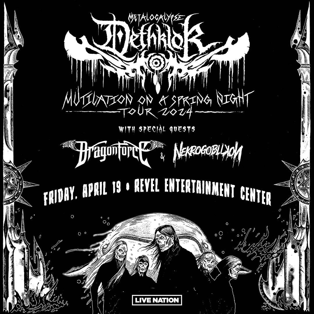 METALOCALYPSE : DETHKLOK @metalocalypse will be heading to the 505 on April 19th at Revel ABQ for their Mutilation on a Spring Night Tour! ⛓️🖤 Find tickets at revelabq.com