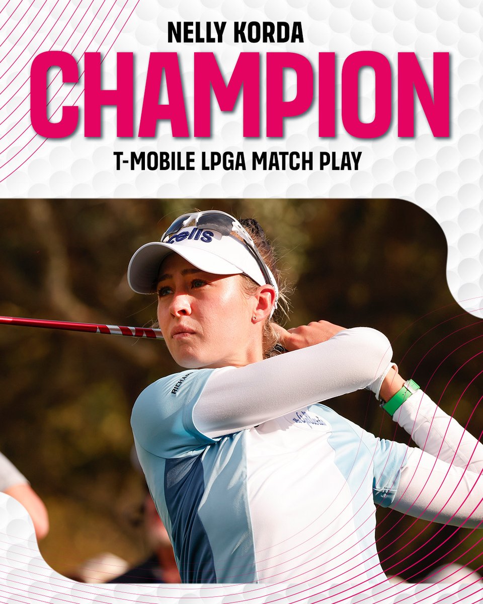 FOUR. STRAIGHT. WINS. 🏆🤯

Nelly Korda defeats Leona Maguire 4&amp;3 to win the 2024 <a href="/LPGAMatchPlay/">LPGA T-Mobile Match Play Presented by MGM Rewards</a> and an incredible FOURTH straight <a href="/LPGA/">LPGA</a> title!