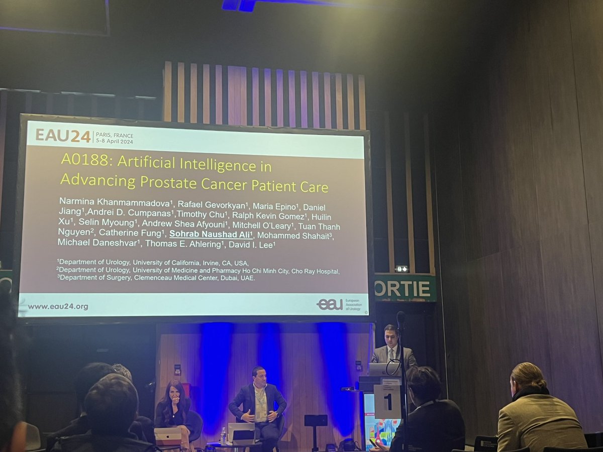 This weekend, Dr. Ali @sohrabnaushad represented Dr. Lee’s @davidleegumd team delivering 2 oral presentations at #EAU24🤩 Grateful to be a part of such an amazing team pioneering groundbreaking research in robotic prostate cancer surgery! 🤓 @UCI_Urology