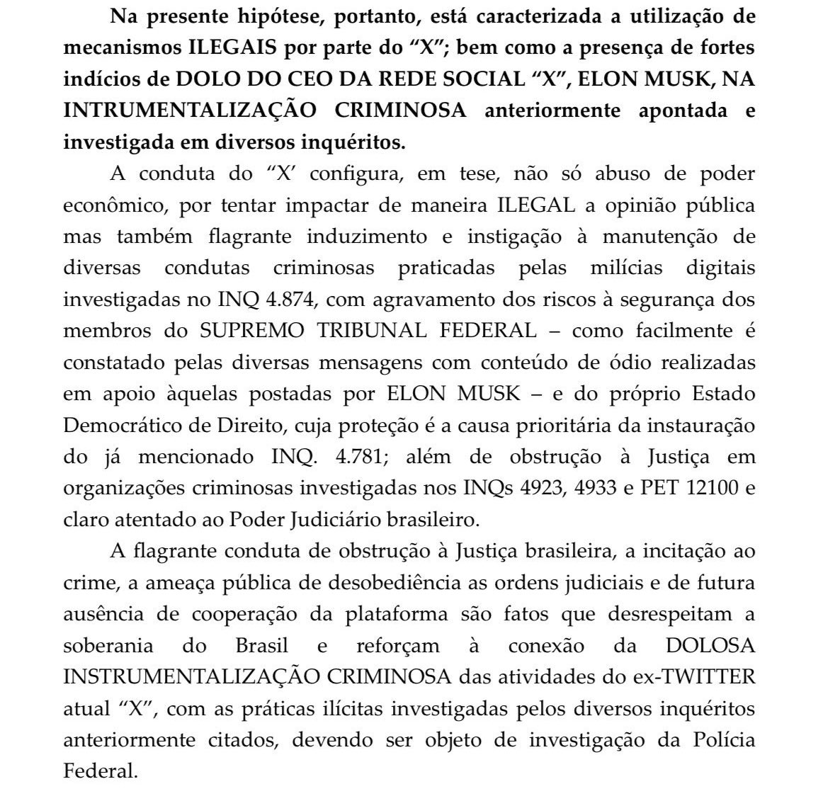 A decisão de Alexandre de Moraes é um CHUTE NA BUNDA do Quico dos Foguetes. Não só a determinação colocou o Elon Musk contra a parede e de calças arriadas… Mas tb provou q ele falou, falou, mas não fez NADA. Elon Musk arregão!