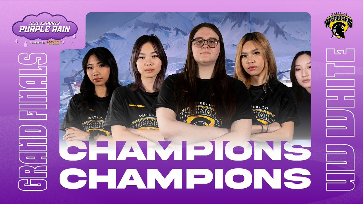 ☔️ Purple Rain powered by @rockstarenergy After a sweep by the University of Waterloo, we have your 2024 ☔️ Purple Rain Champions! 🏆 Congratulations to @UWaterlooGG 👑 Thank you to every team that participated in the event, and we'll see you all next year! ❗️