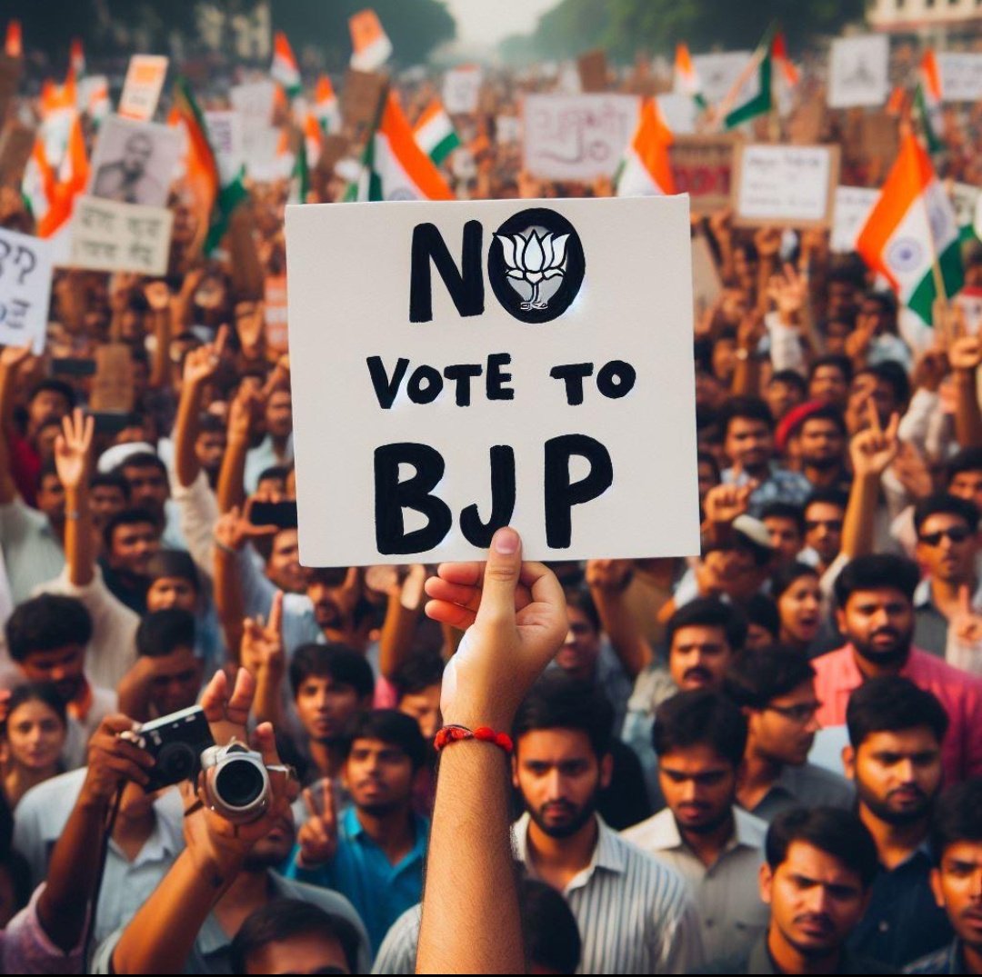 BhatLat's tweet photo. Mood of the People of the country #NoVoteForBJP https://t.co/qpcesMwPR9