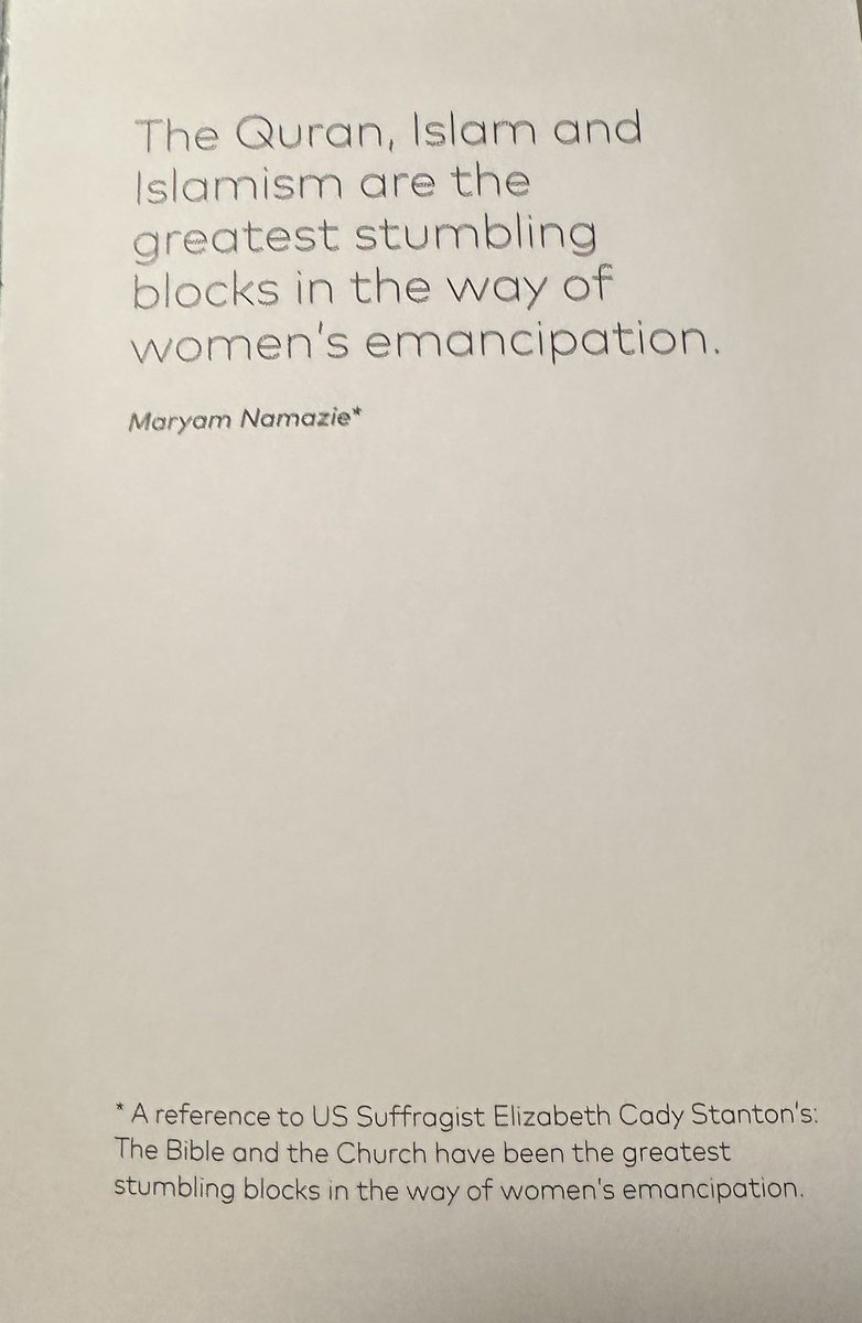 @DaveAtherton20 @AMDWaters Christianity had witch burnings/inquisitions. Give any religion an inch; it takes your head. As suffragist Stanton said Bible & Church greatest stumbling blocks for women’s emancipation. So too are Quran, Islam & Islamism. Problem NOT Muslims/migrants but religion/religious Right