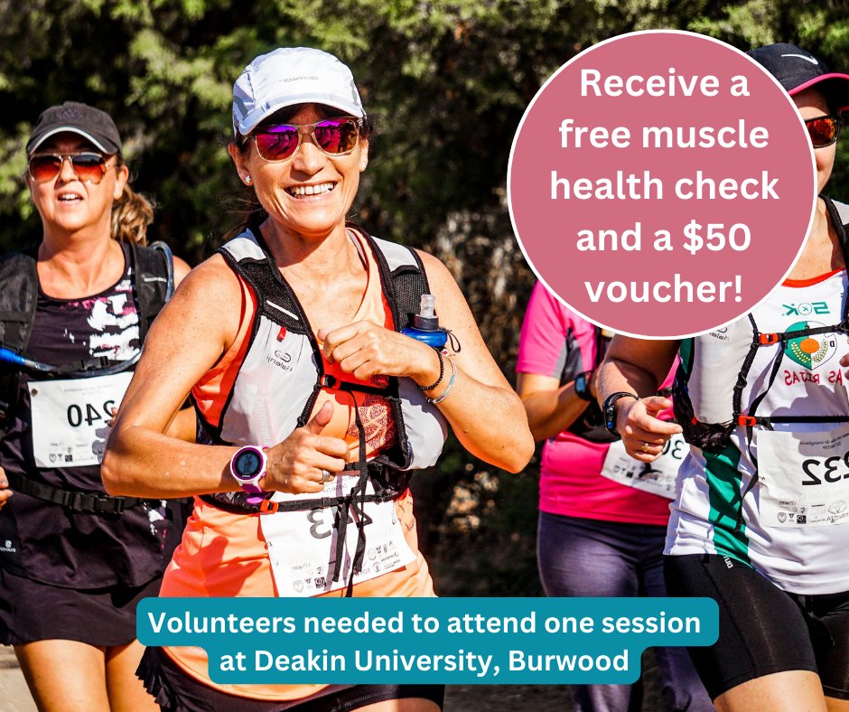 Are you a woman aged 65+ and have engaged in long-term competitive sports? We’re looking for Melbourne participants for a new study measuring muscle health in older athletes. Interested? Learn more: bit.ly/49TqISL @deakinresearch