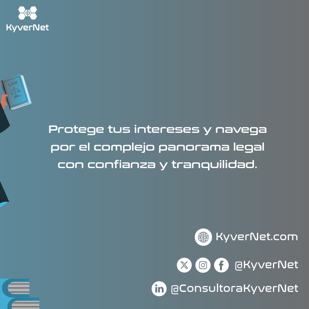 Kyvernet's tweet photo. Asegura el cumplimiento normativo y minimiza los riesgos legales con la asesoría legal de Kyvernet, que ofrece soluciones adaptadas a las necesidades específicas de tu negocio.

#Kyvernet #objetivosdigitales #navegacionfluida #sitiosweb  #redessociales #webpersonalizadas https://t.co/fZda5sTec1