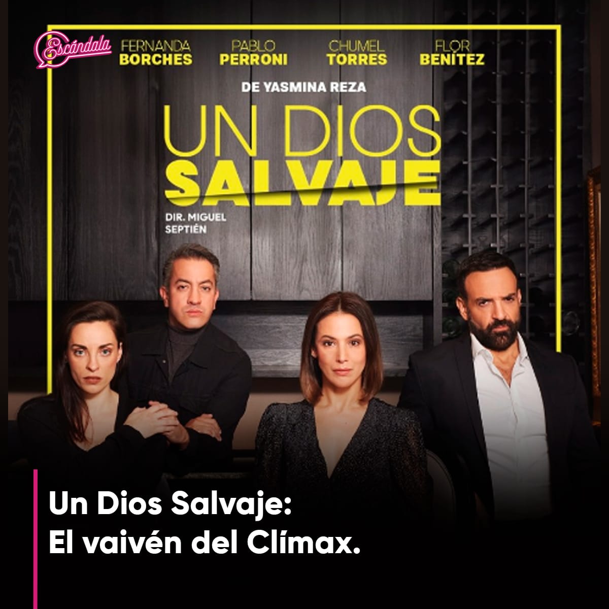 #Teatro 'Un Dios salvaje” ha llegado a la Ciudad de México, a mano de Miguel Septién, quién logró una fiel y divertida adaptación al español de la obra francesa “Le Dieu du Carnage” escandala.com/un-dios-salvaj…